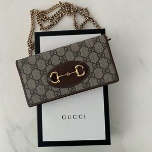 Gucci GG Horsebit 1955 Wallet On Chain | Retails $1,150